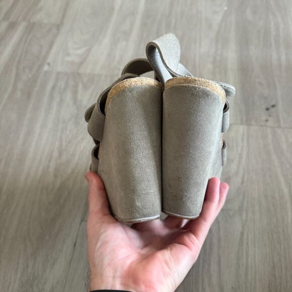 Pedro Garcia Wedge Sandals Size 38 Color Grey - Picture 6 of 6